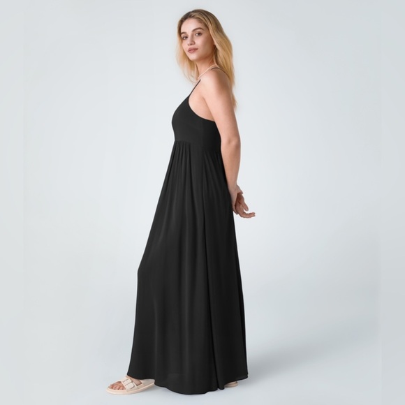 Halara Lace Up Pocket Flowy Maxi Slip Dress medium - Picture 3 of 3